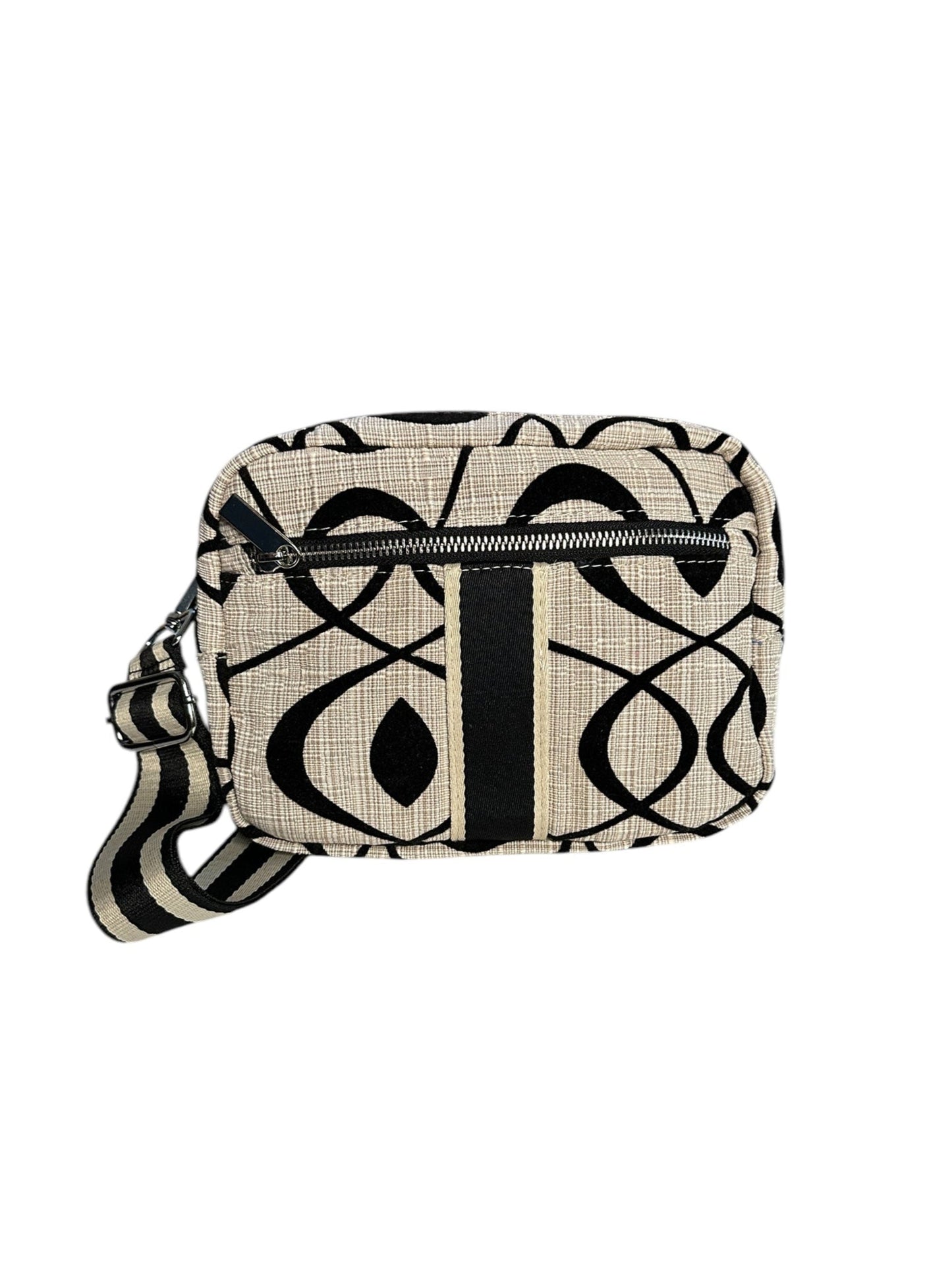 Cream swirl sling crossbody travel bag, the essential bag for your adventures.