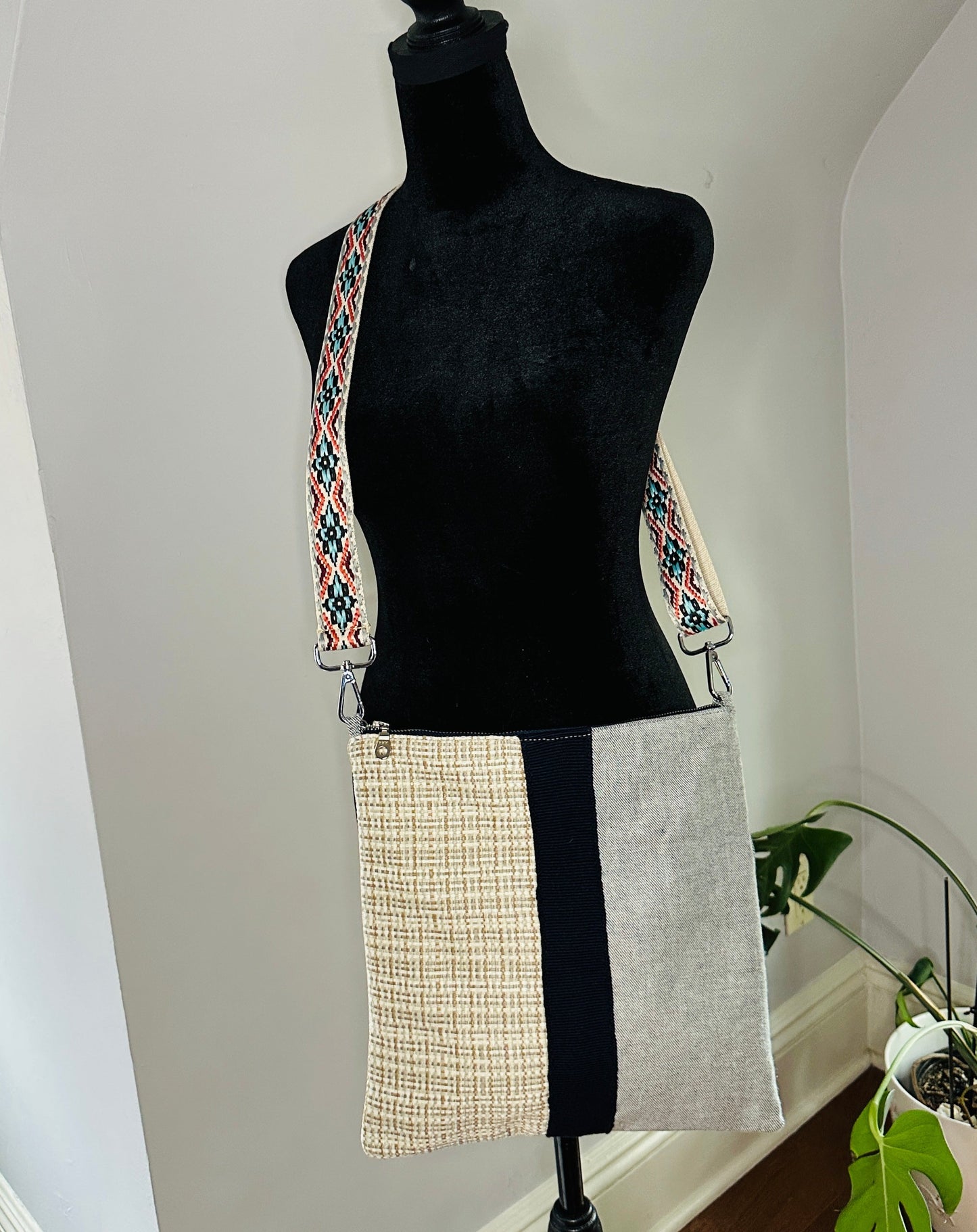 Foldover Crossbody Bag- Versatile Crossbody bag can be worn 3 ways