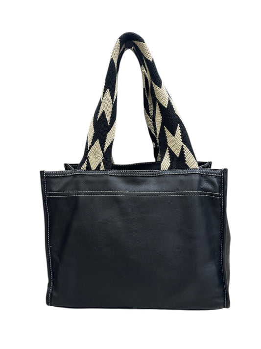 Black Leather Jules Tote Bag