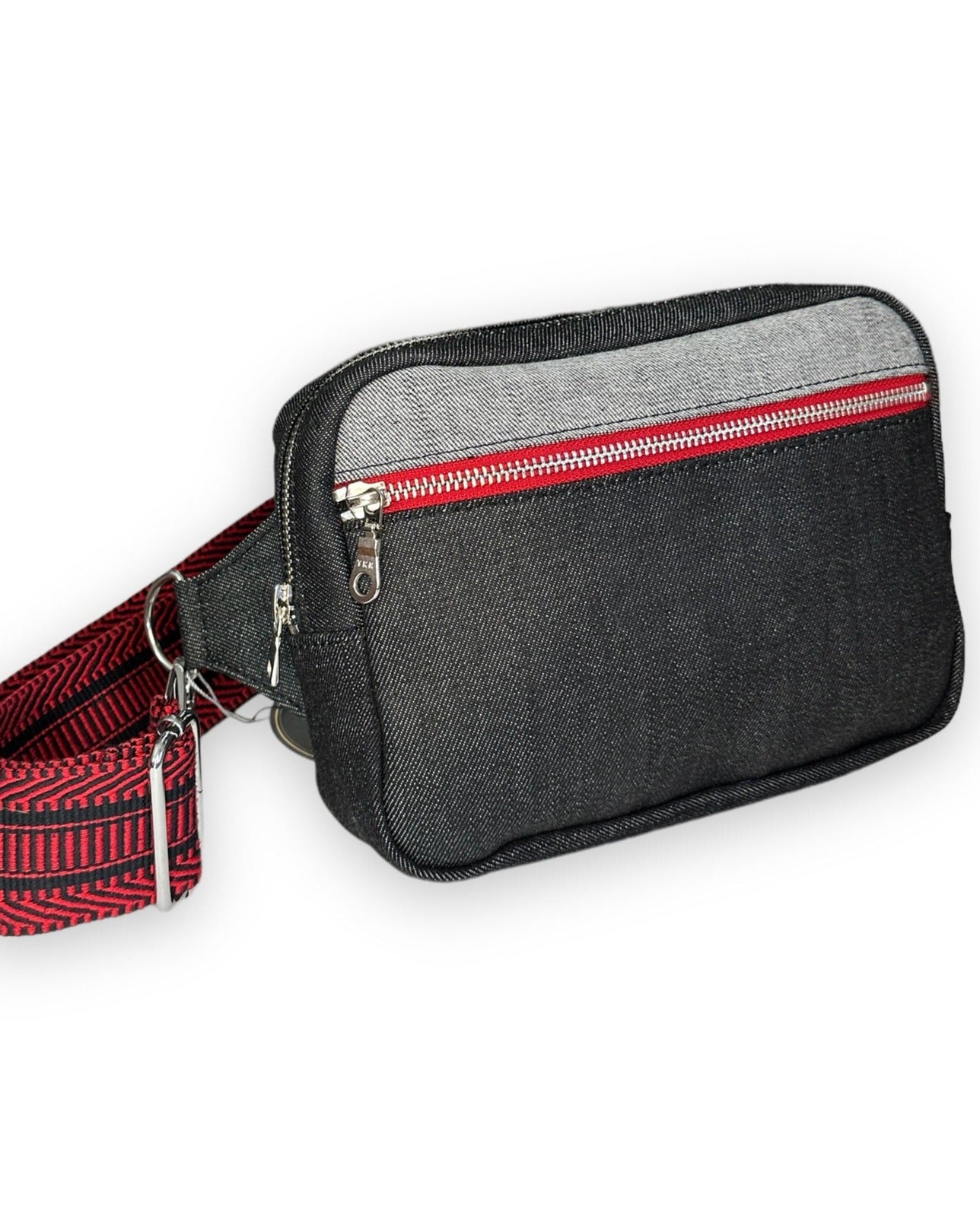 Black Crossbody Bag with Black/Red Guitar Strap – Gather Goods and Gifts