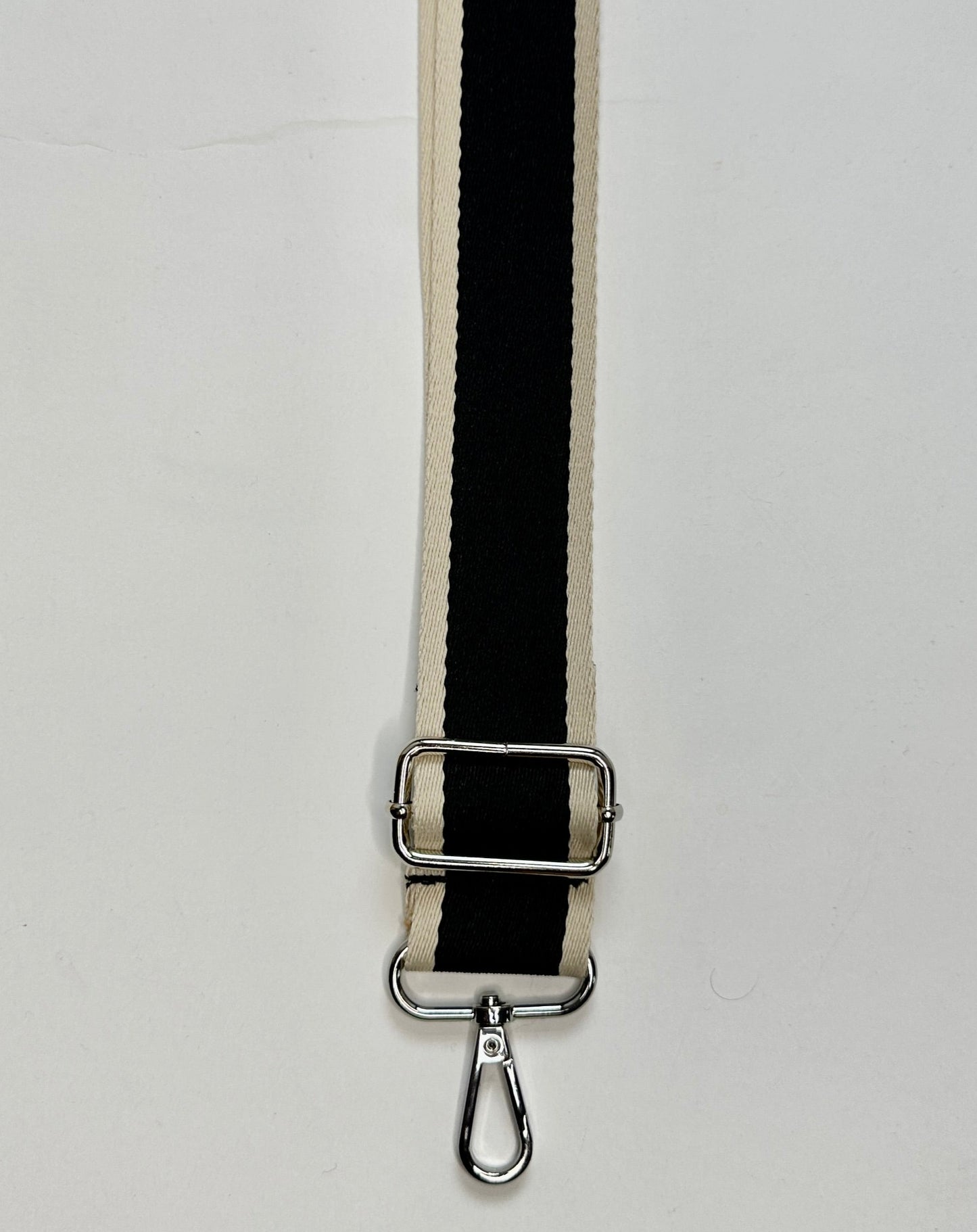 Black and cream crossbody strap
