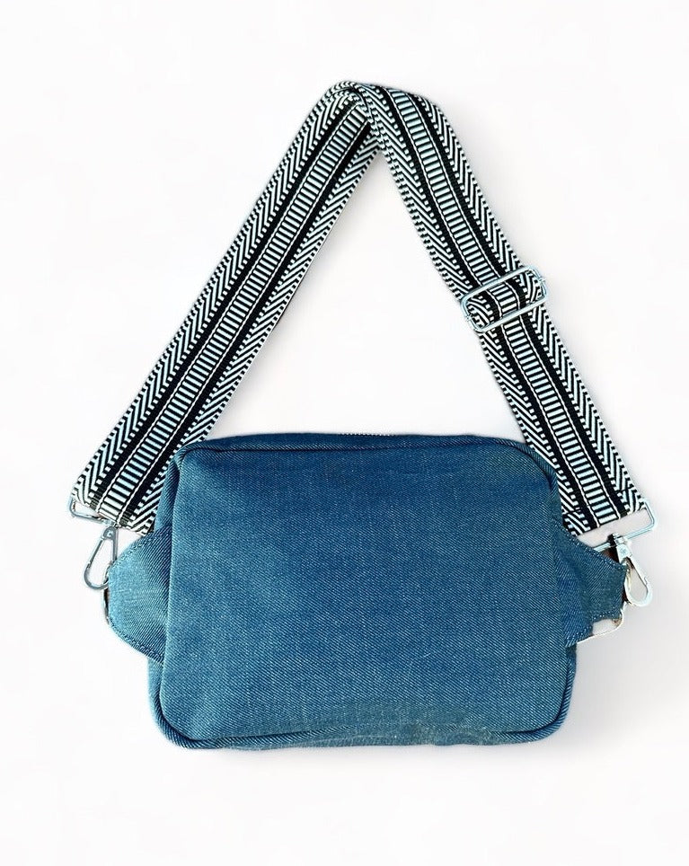 Your new favorite unisex denim sling crossbody bag is ready to be your ultimate travel bag.