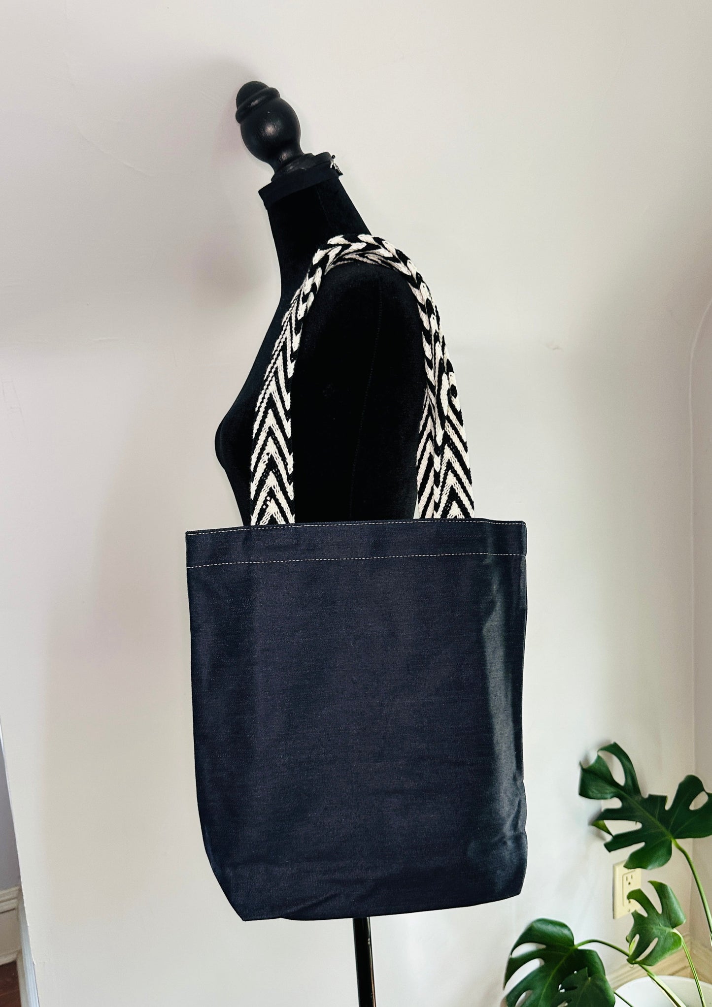 Denim Market Tote Wayuu Straps