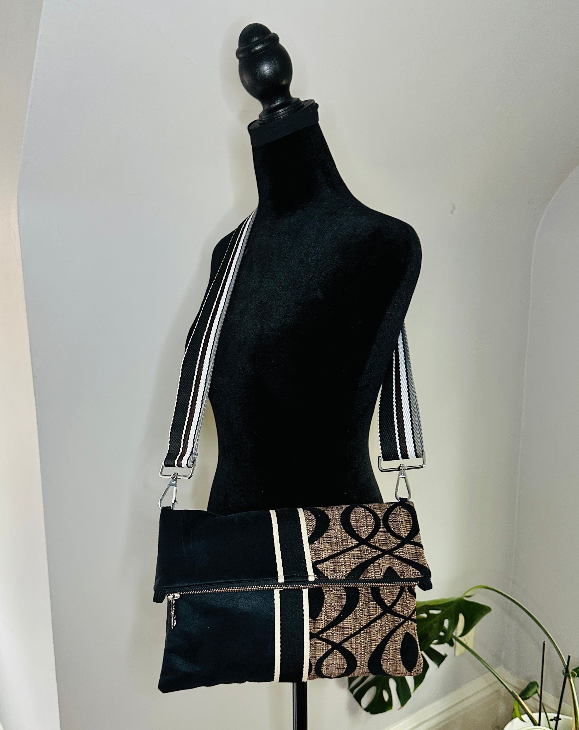 Foldover Crossbody Bag- Versatile Crossbody bag can be worn 3 ways