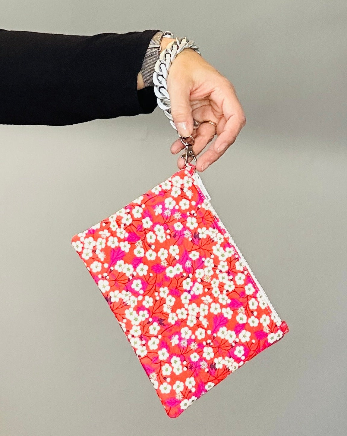 Liberty of London Red Poppies Wristlet pouch. 