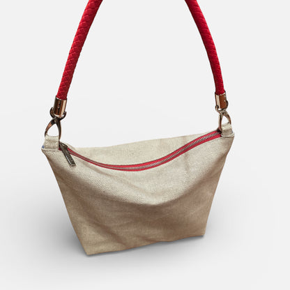 Gray Denim Med Angie Shoulder Bag